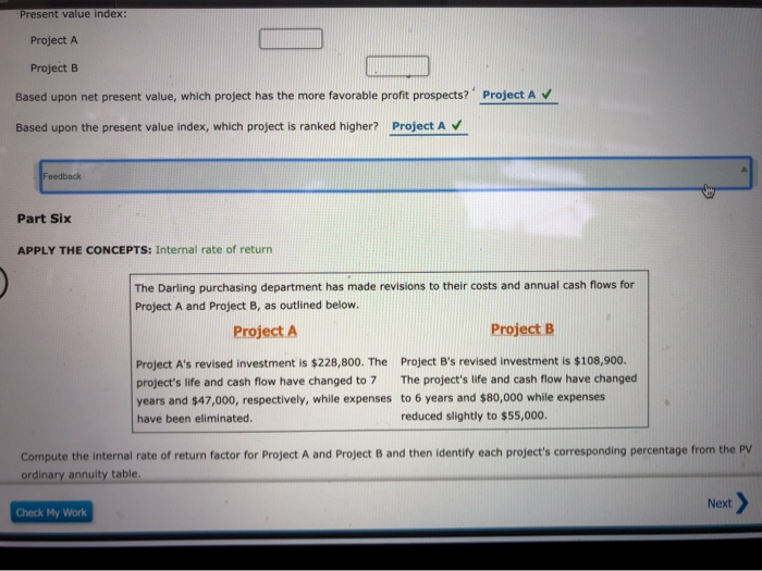 associated with potential projects and measures this against the cost of the