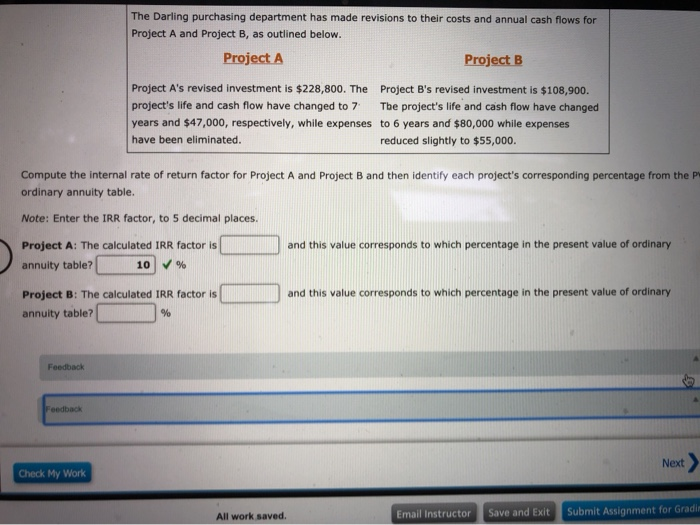 project. To use net present value, a required rate of return must
