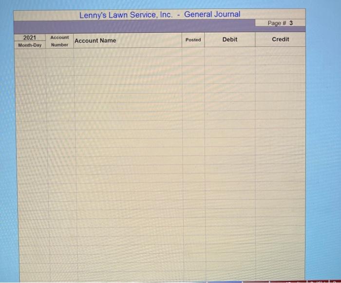 boon entered into the General Journal and posted to the General Ledger)