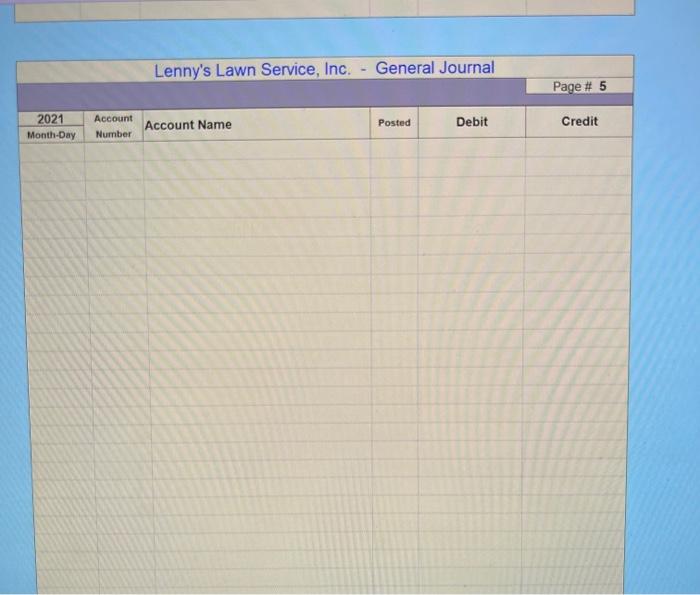 Common Stock to them. July 1 Purchase $60,600.00 of new mowing equipment,