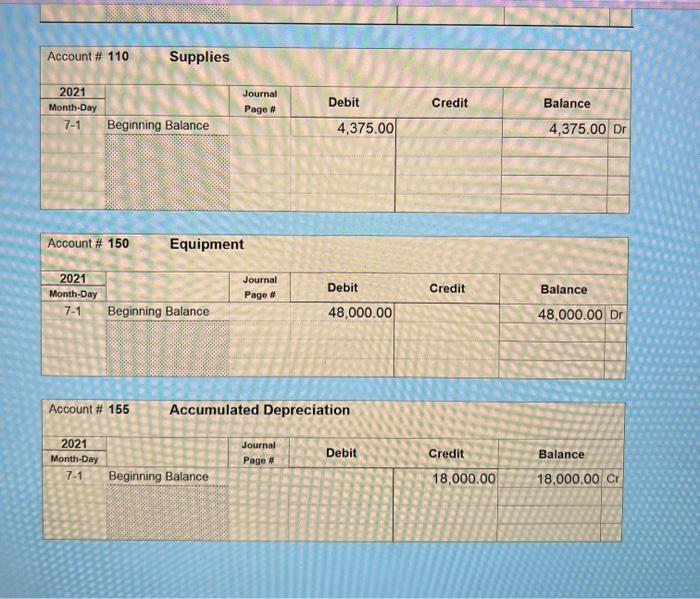 a completed mowing job -- customer will pay in 10 days. July