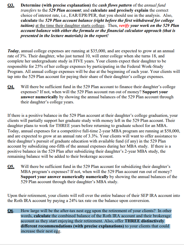 Pattern and Interest Rate for SEP IRA Account: Cash Flows Pattern: Initial