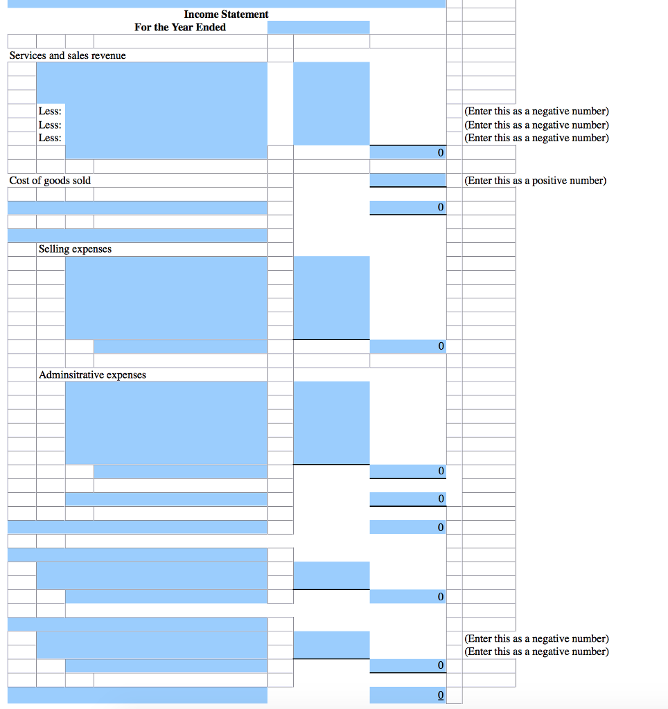 the income statement is where I have trouble. Can anyone help? JACK