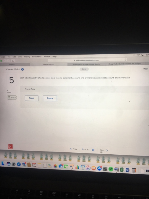  ID Chapter 03 Quz Help Each adjusting eritry offects one or