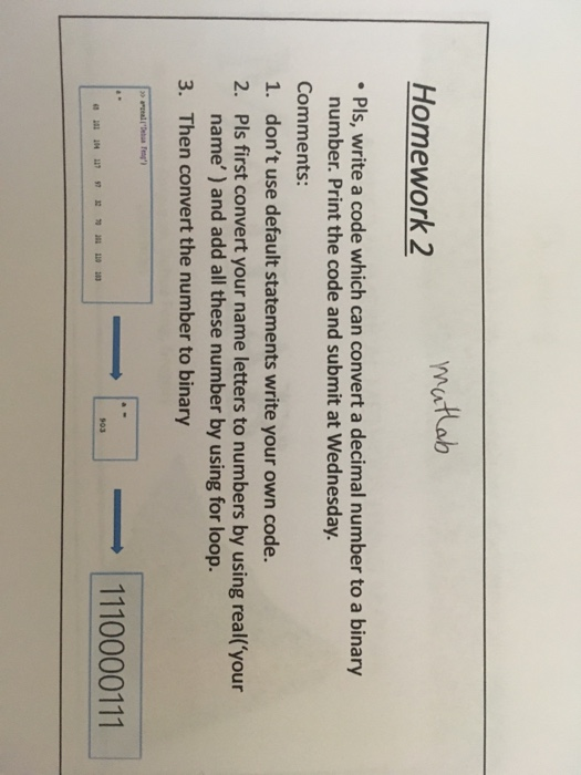  mauttab Homework 2 Pls, write a code which can convert a