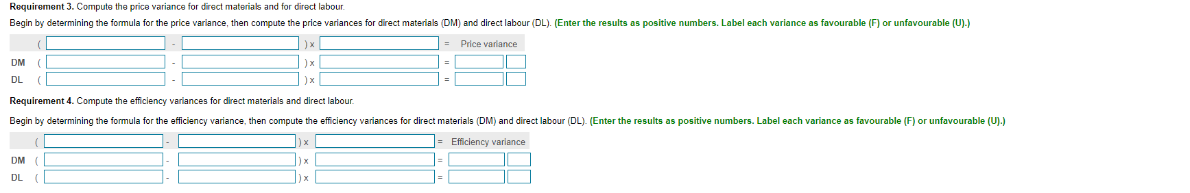 parts x $10.00 ) (214,200 parts x $9.80) Direct labour (40,000 hrs.