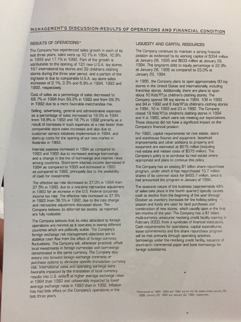 the end of 1994, the market price of the companys capital stock
