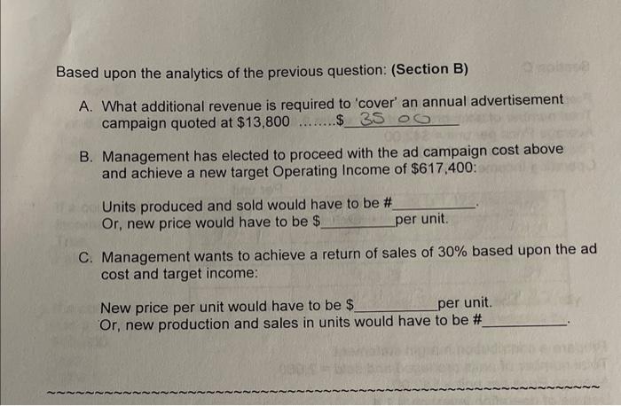 suhsonuent ouestions. Contribution Margin Ratio Break Even Poiat in number of units