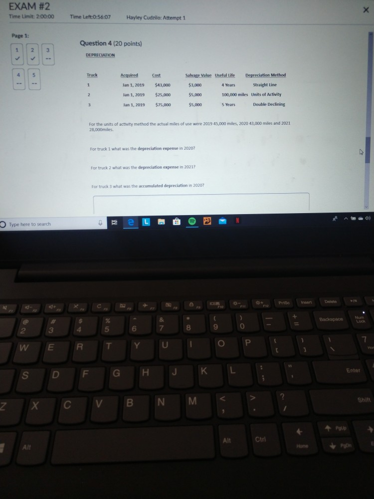 please please please answer I can't figure it out EXAM #2 Time