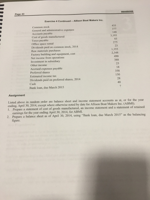 accounts are as at March 1, 2014 1. Determine whether each of