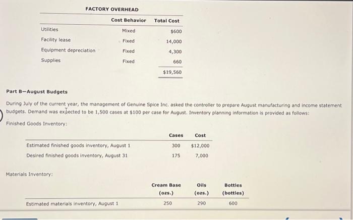 of the comprehensive problem. Be sure you have completed Part A before