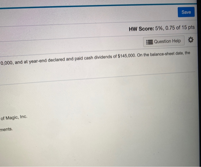 Question Conroy Financial paid $580,000 for a 45% investment in the common