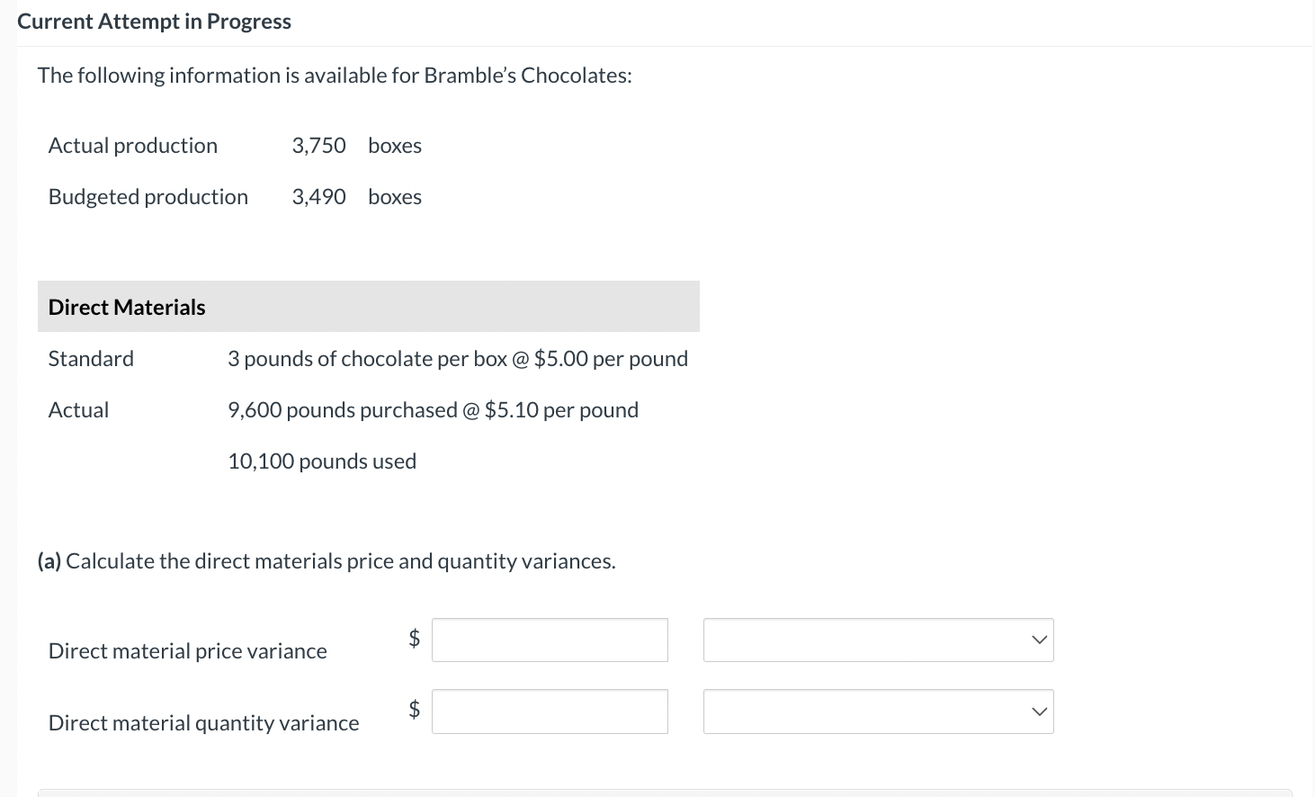  Current Attempt in Progress The following information is available for Bramble's
