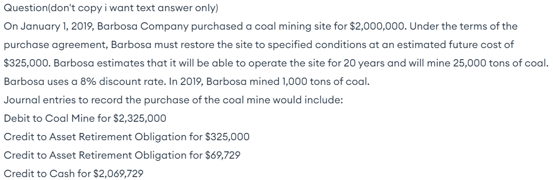 Question(don't copy i want text answer only) On January 1, 2019,