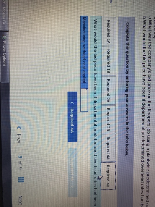 The following estimates were made at the beginning of the year al