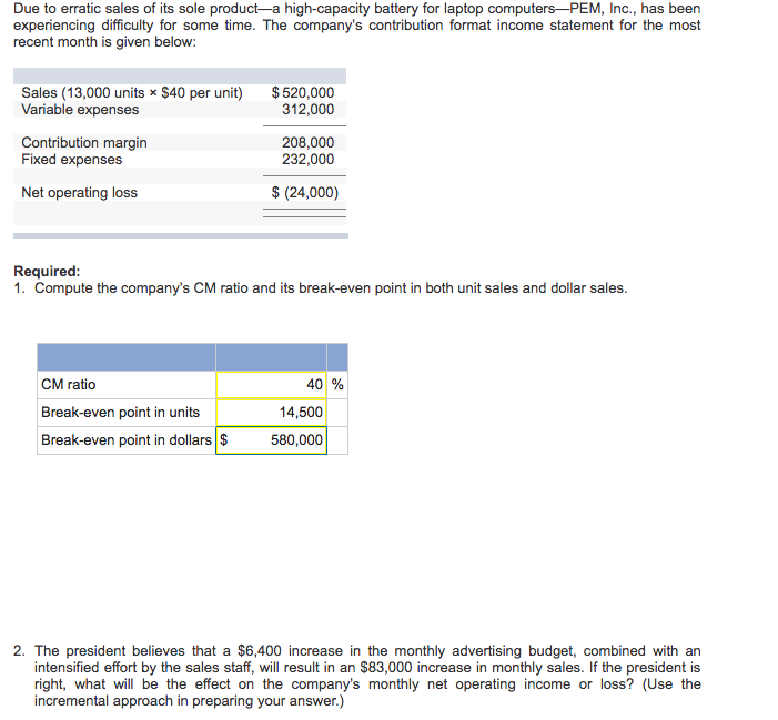 This is all one homework question for my accounting class. Thanks for