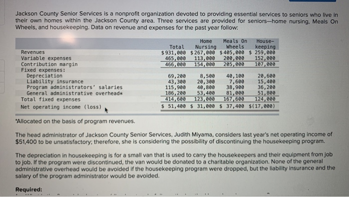  Jackson County Senior Services is a nonprofit organization devoted to providing