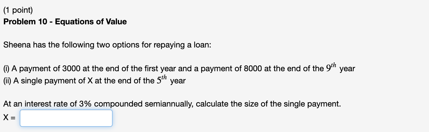 Value Tonya agrees to pay an amount of 3X at the end