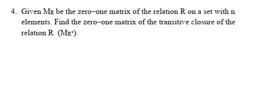  i need the solution using java language 4. Given MR be