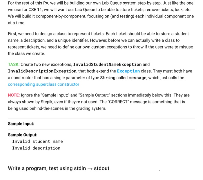 in JAVA please do the following parts: please do as many parts.
