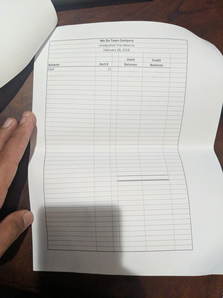 prepare tax returns and perform accounting services. Use the information to follow