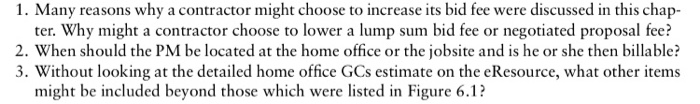  problems 2 ,12,13,14 1. Many reasons why a contractor might choose