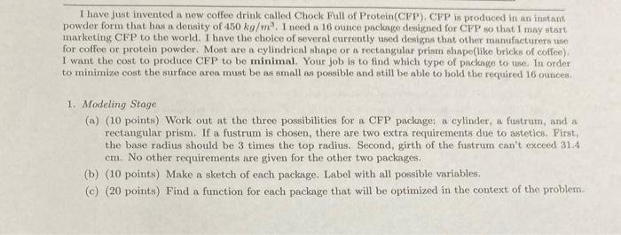  I have just invented a new coffee drink called Chock Full