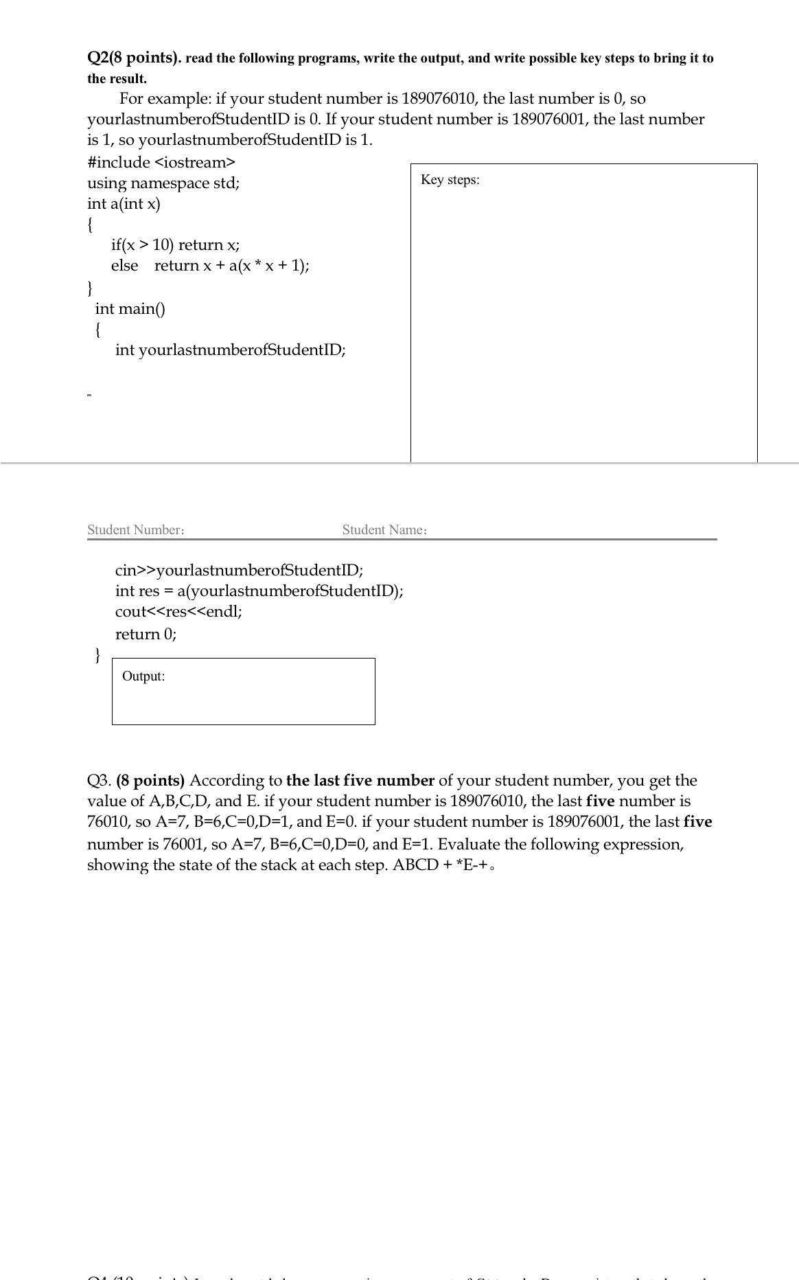  I need 100% correct answer in data structure using c++ 