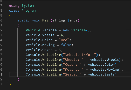 new project. So you'll have the project.cs file, and then make a