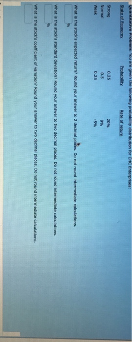  Probability 20% Strong Normal Weak 0.25 0.5 0.25 What is the