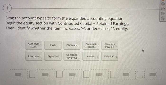 pls complete all 5 steps to the question! thx Drag the account
