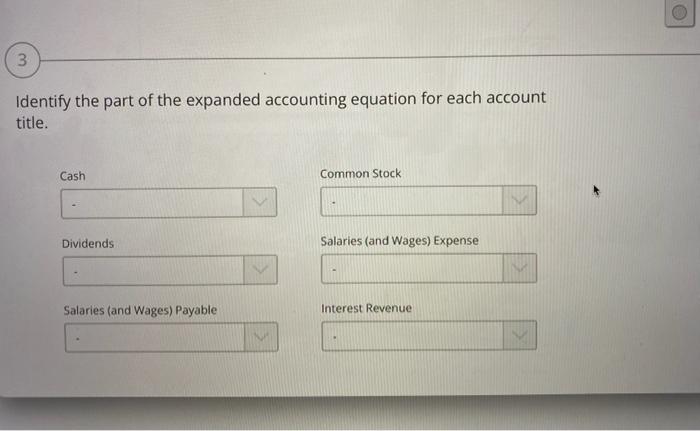 Contributed Capital + Retained Earnings. Then, identify whether the item increases, '