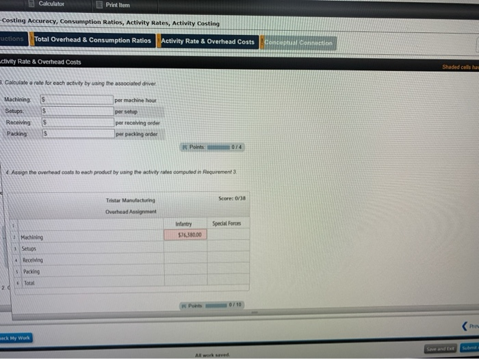Overhead Costs Instructions Total Overhead & Consumption Ratios a nd nstructions have
