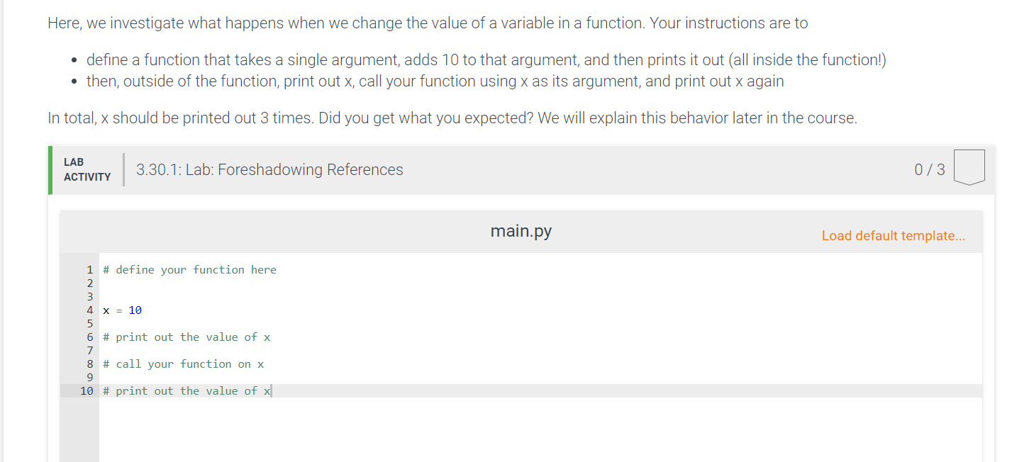 plz use python Here, we investigate what happens when we change the