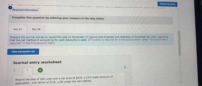 7.5 (Algo) Trade and cash discounts; the gross method and the net