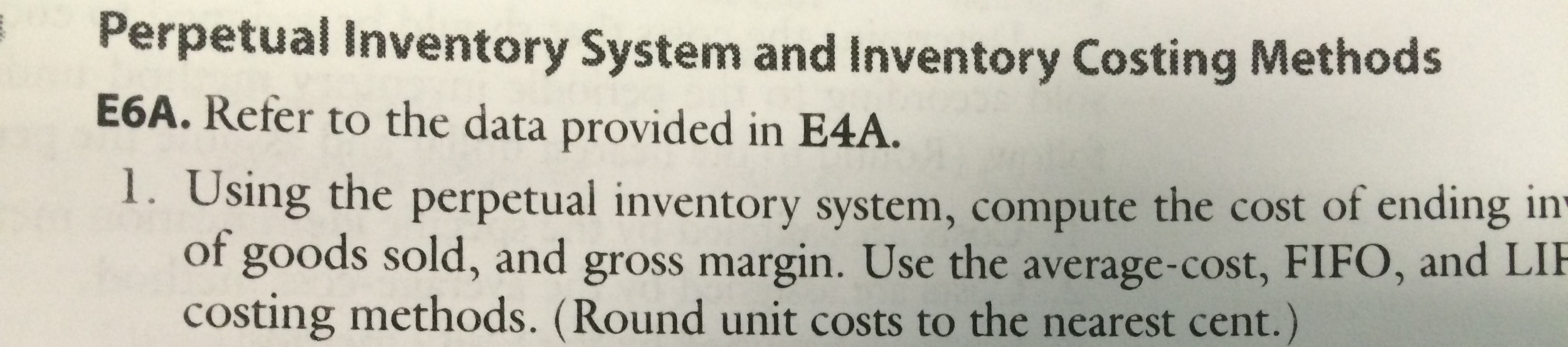 calculating part one using only the average cost method. Periodic inventory system
