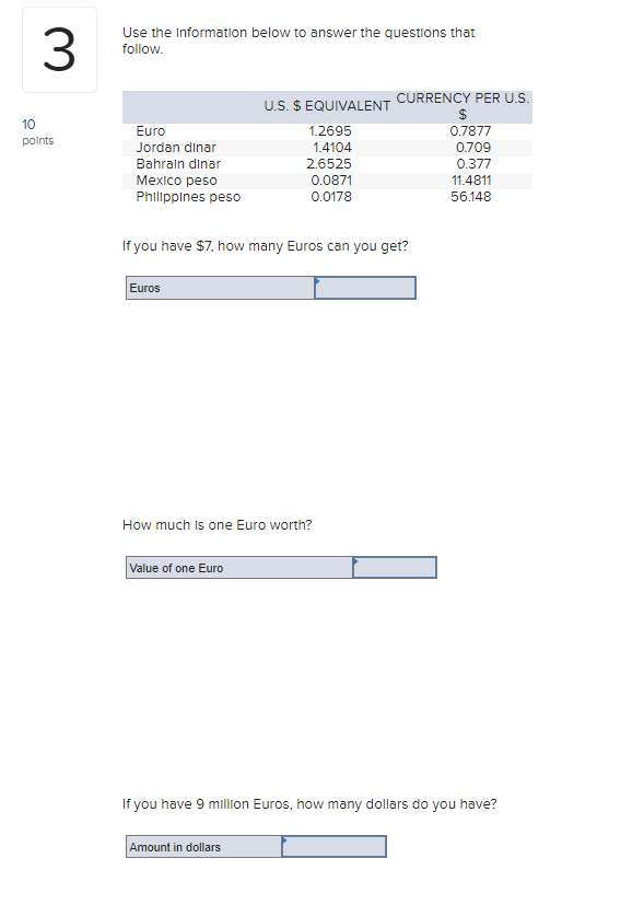 21-3 3 Use the information below to answer the questions that follow.