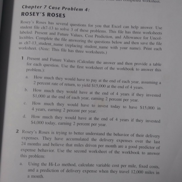  Please answer question 2C. This is all the information that was