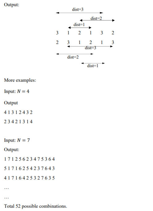 a positive number N, find all combinations of 2N elements with the