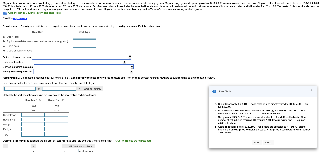  Maynard Test Laboratories does heat testing (HT) and stress testing (ST)
