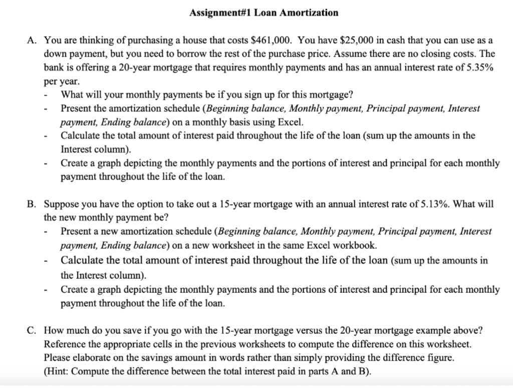 NEEDS TO BE ON EXCEL WITH FORMULAS PLEASE AND THANK YOU A.