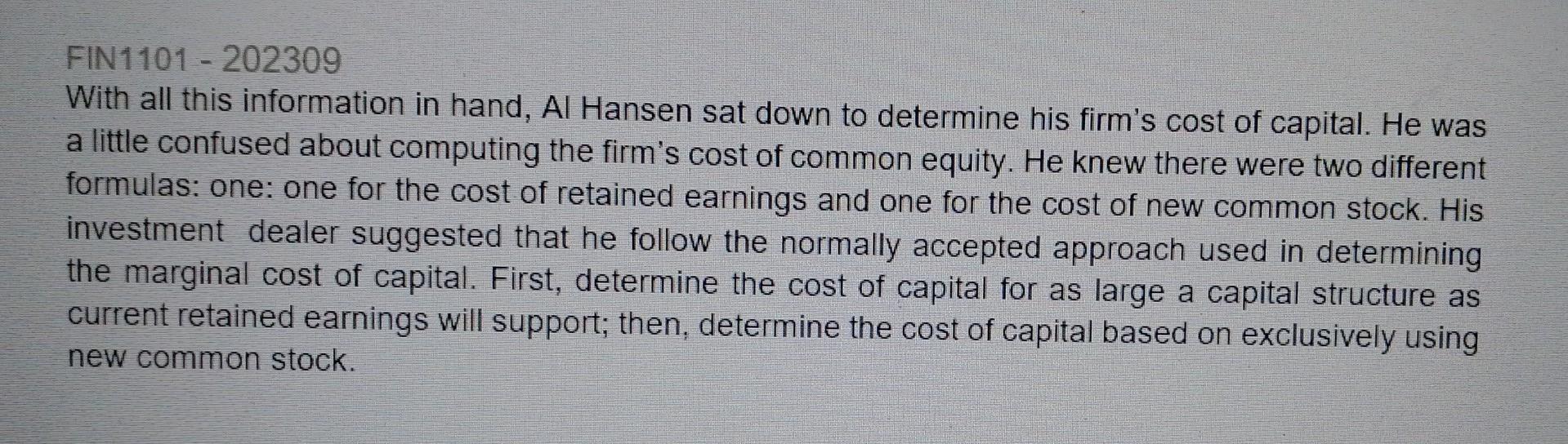 Instruments Al Hansen, the newly appointed vice president of finance of Berkshire
