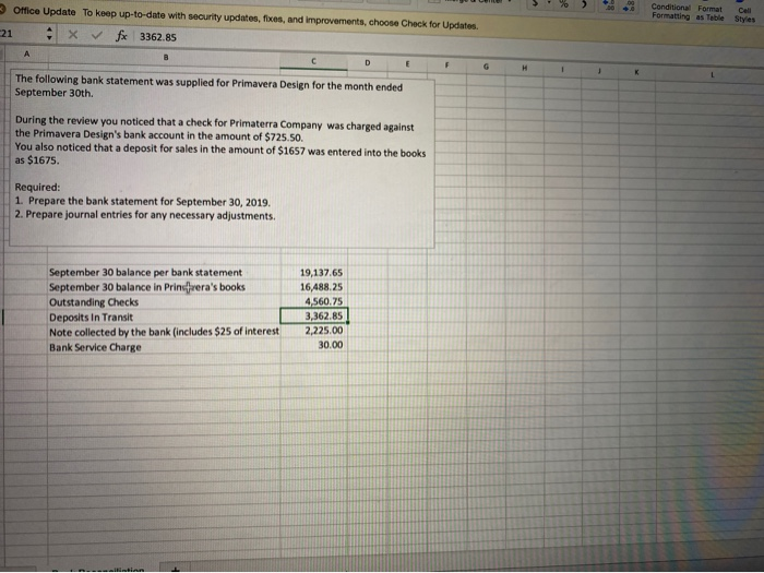  Conditional Format Cell Formatting as Table Styles > Office Update To