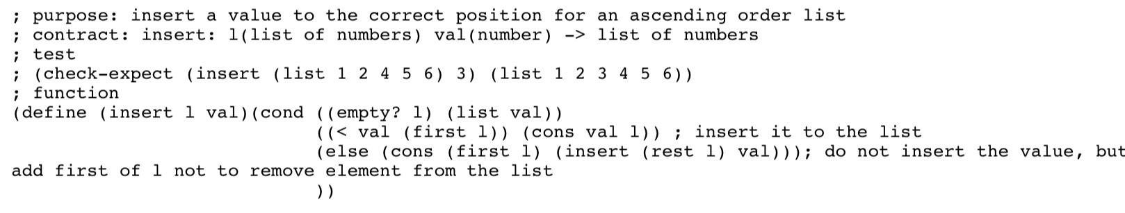  This is a code written in Dr Racket. Why it uses