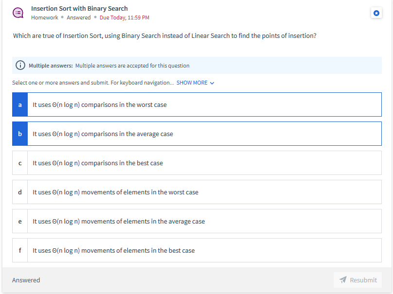 2/3 of the elements? Select an answer and submit. For keyboard navigation,