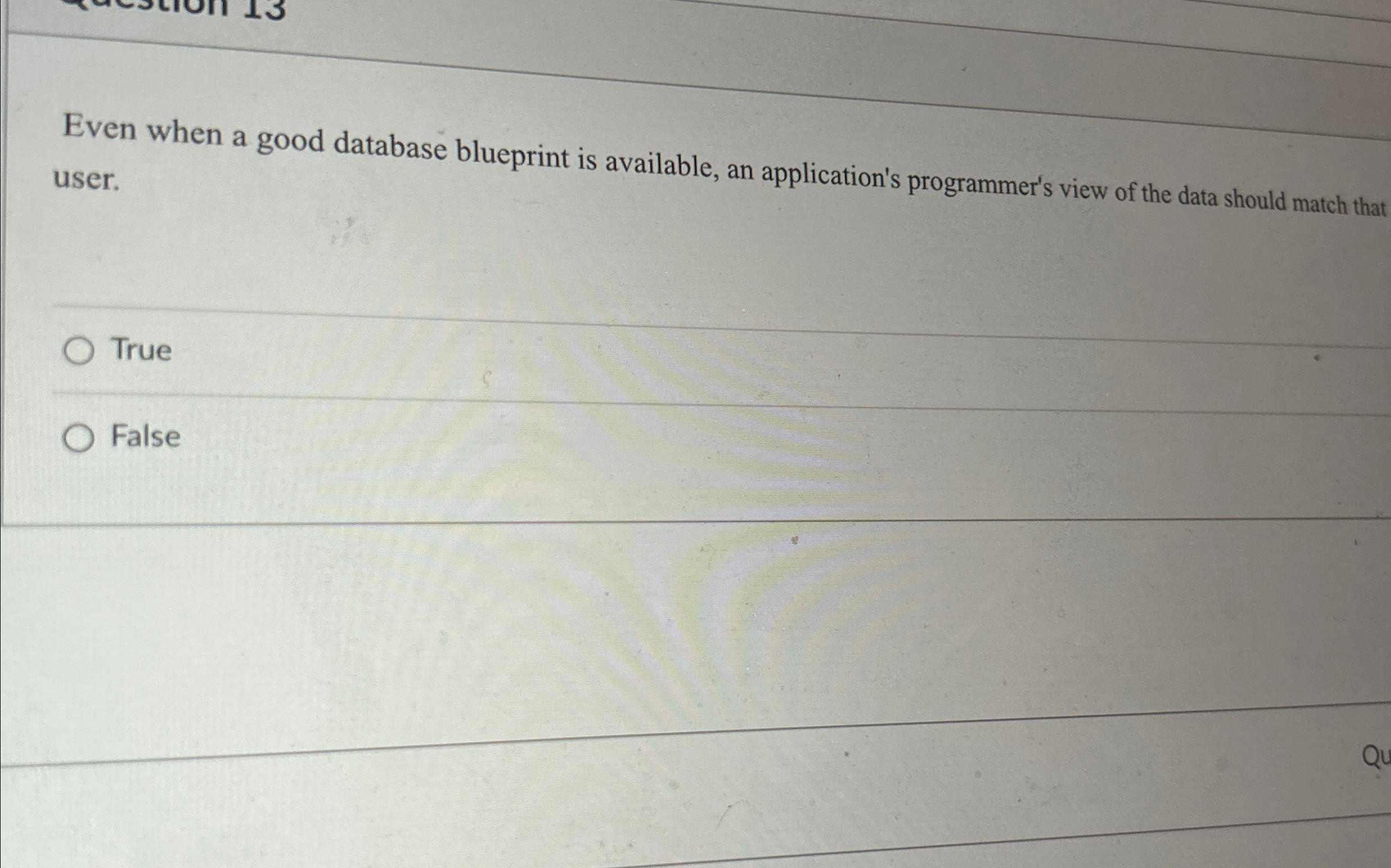  Even when a good database blueprint is available, an application's programmer's