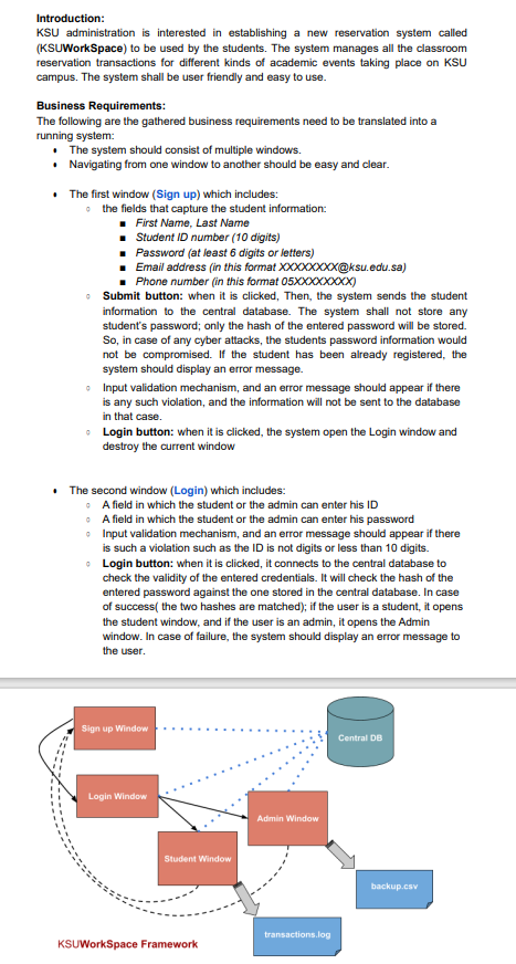 GUI in python: please complete these two file with above requirements: 1-
