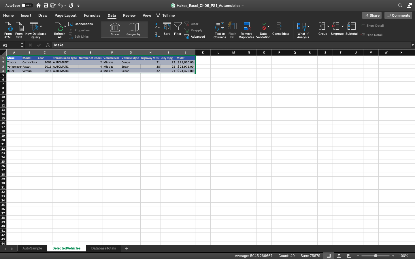 named range, use the MSRP as the field in your calculations, and
