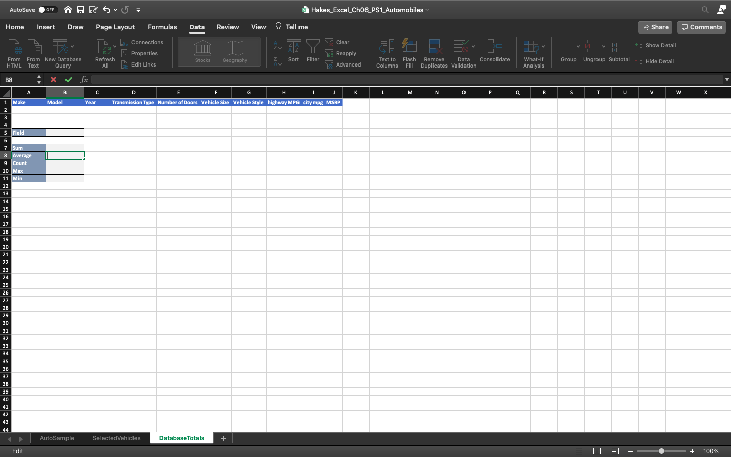 only calculate vehicles that meet all the following criteria: Vehicle year is