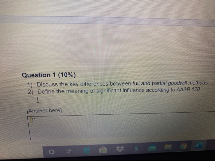  Question 1 (10%) 1) Discuss the key differences between full and